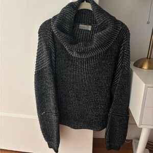 Vintage Charcoal Cowl Neck Sweater